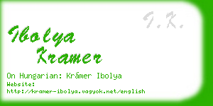 ibolya kramer business card